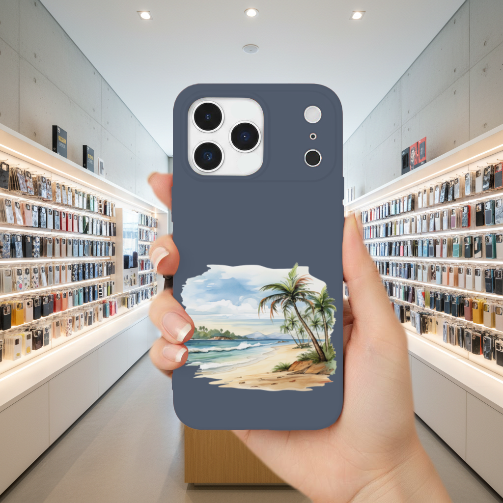 Tropical Palm Tree Beach iPhone 17 Pro Max Case