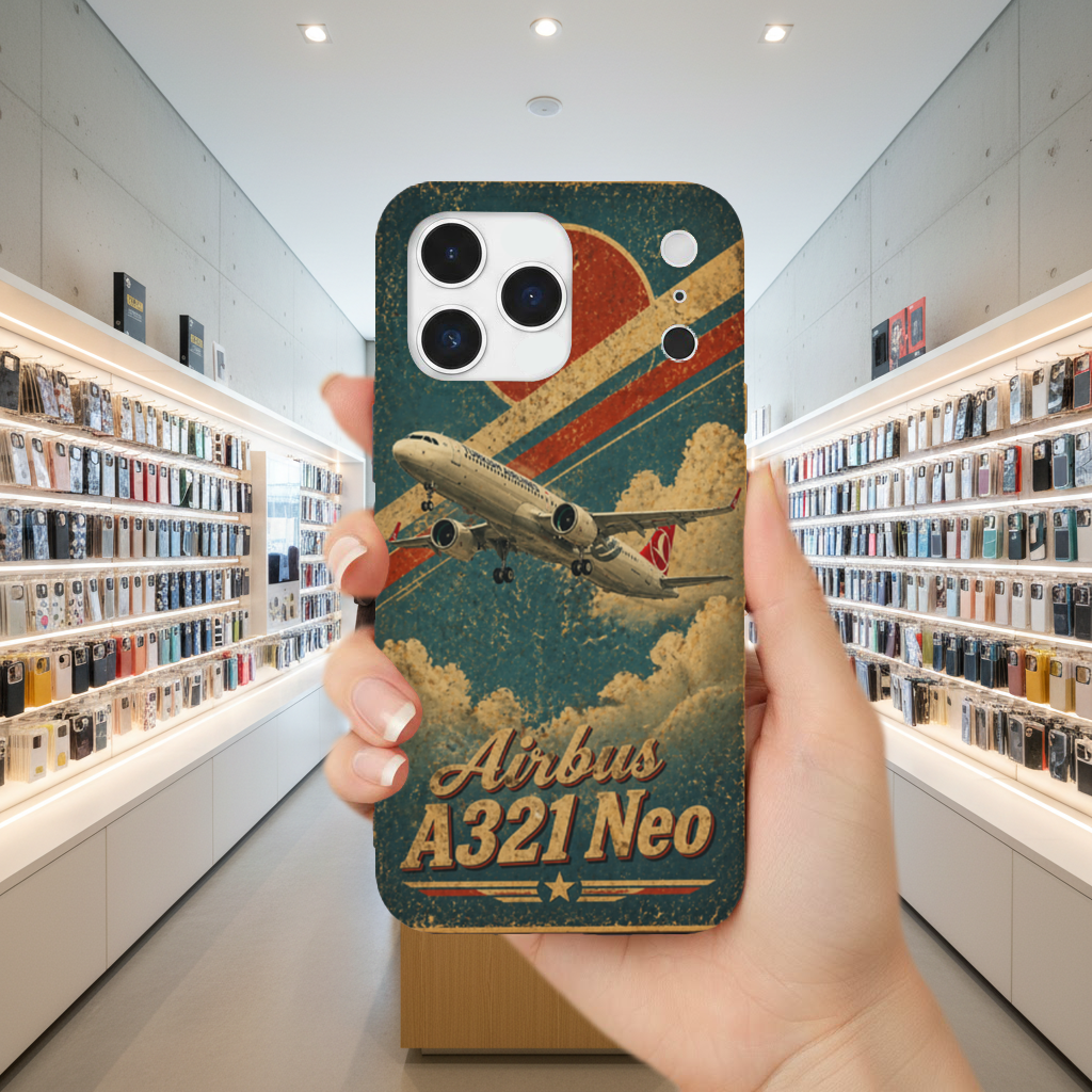 Airbus A321 Neo Turkish Airlines Retro iPhone 17 Pro Max Case