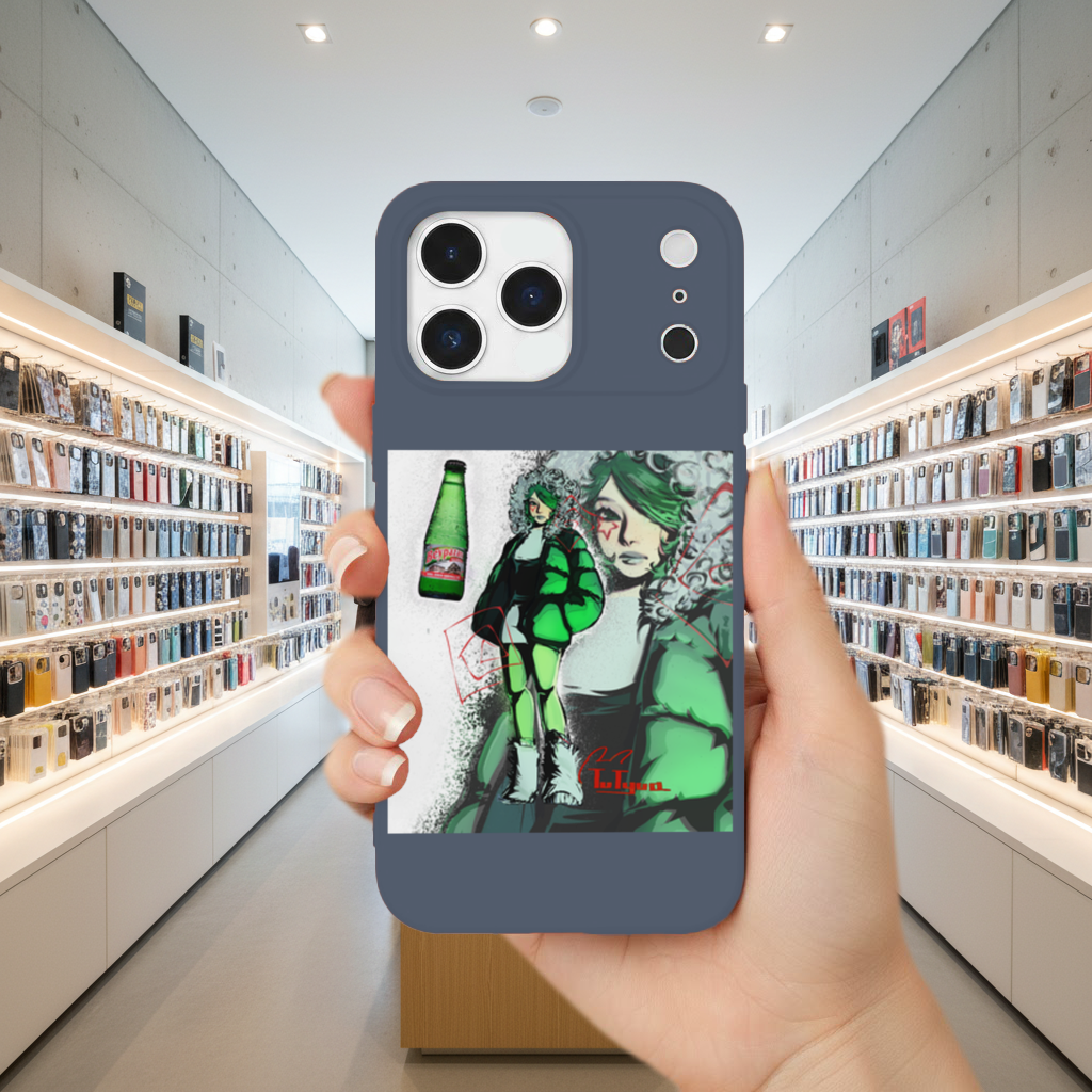 girl-in-coat illustration iPhone 17 Pro Max Case
