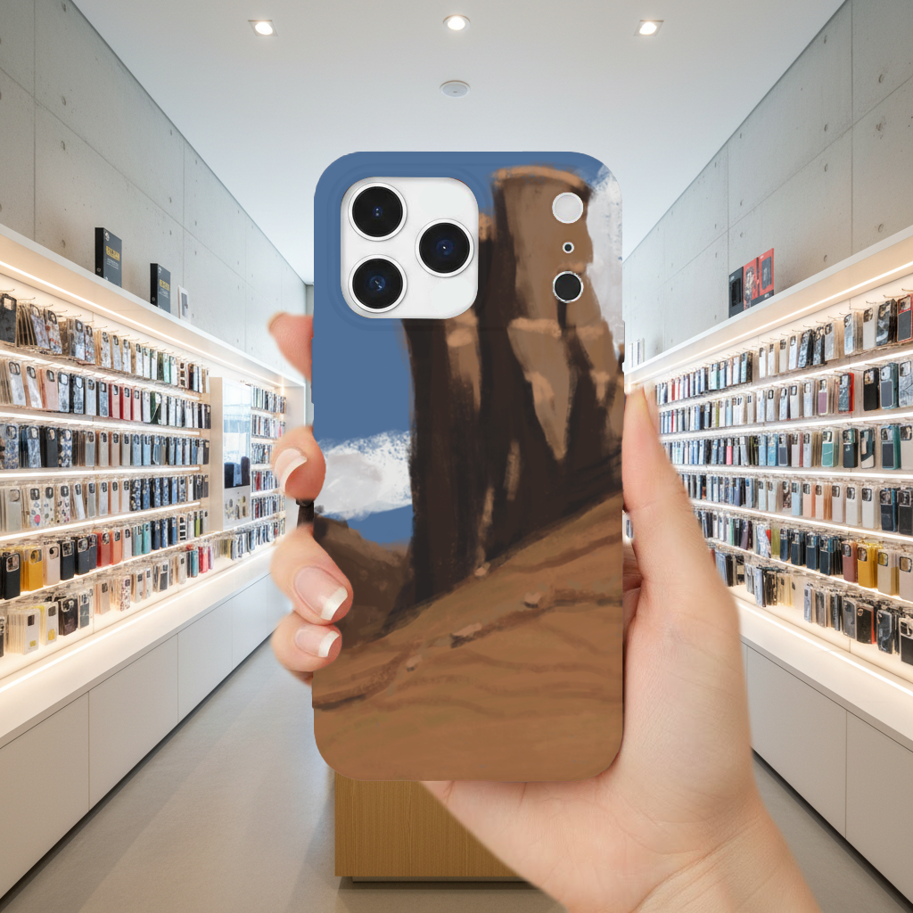 Desert Monolith Stylized Environment Concept Phone Case iPhone 17 Pro Max Case