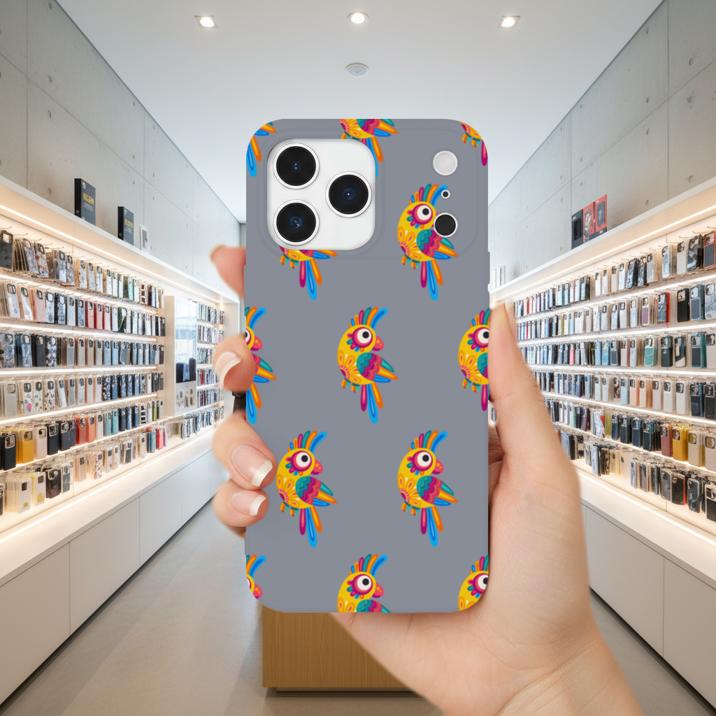 Vibrant Tropical Parrot Folk iPhone 17 Pro Max Case