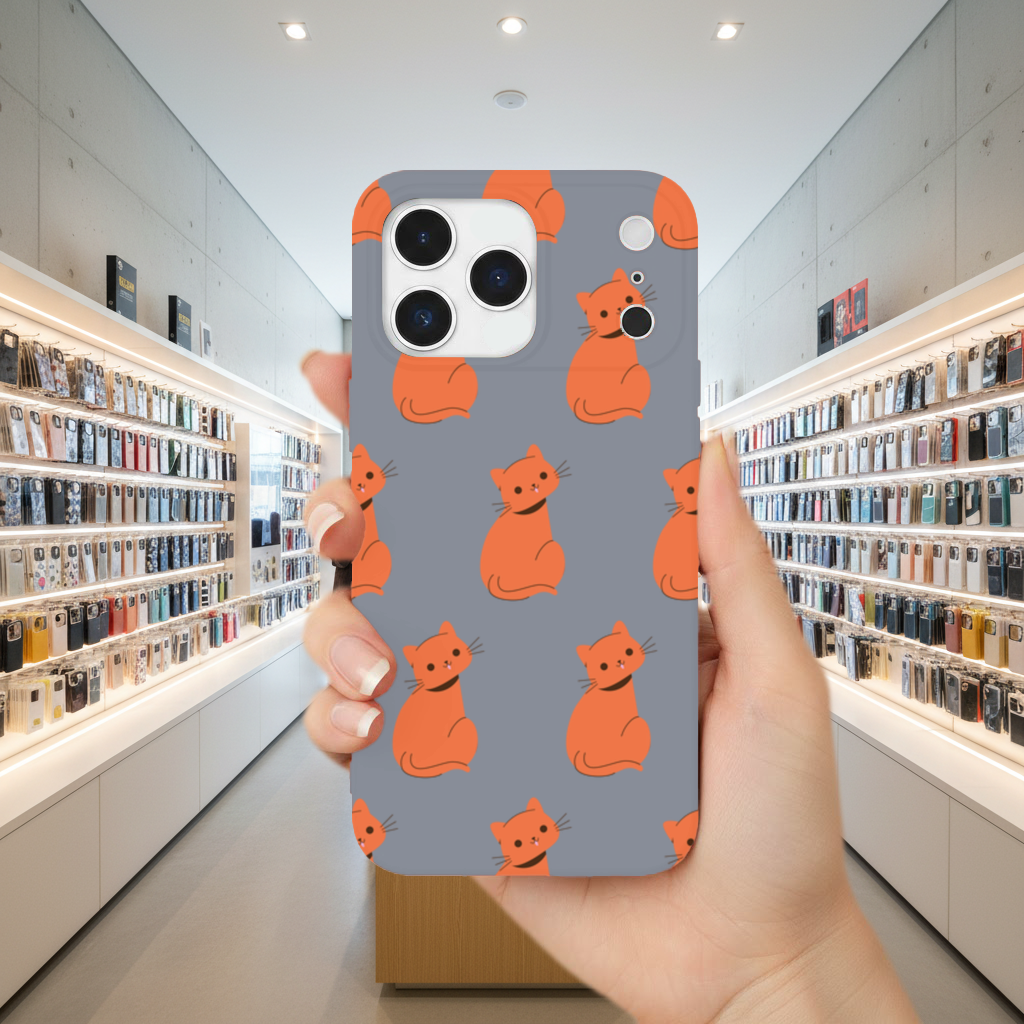 Kawaii Orange Cat Blep iPhone 17 Pro Max Case