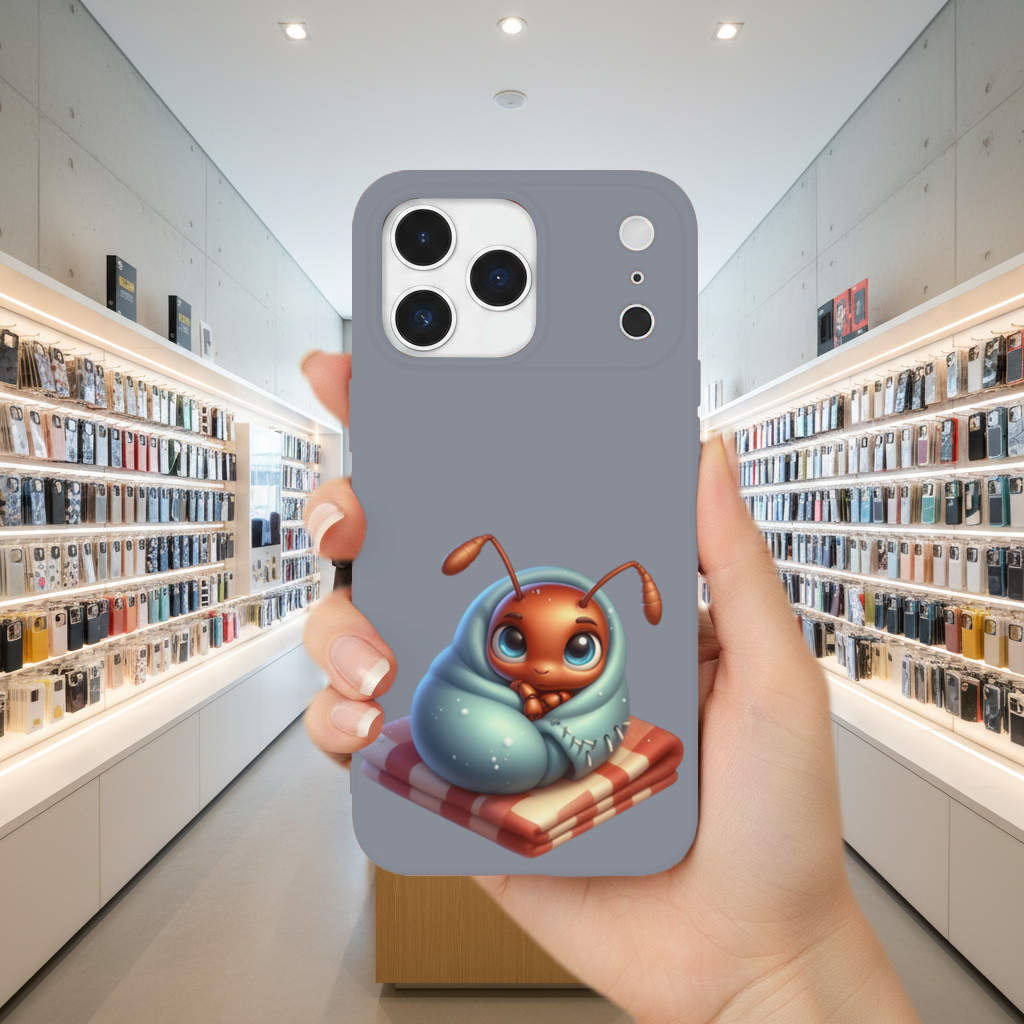 Kawaii Baby Ant Wrapped in Blanket iPhone 17 Pro Max Case