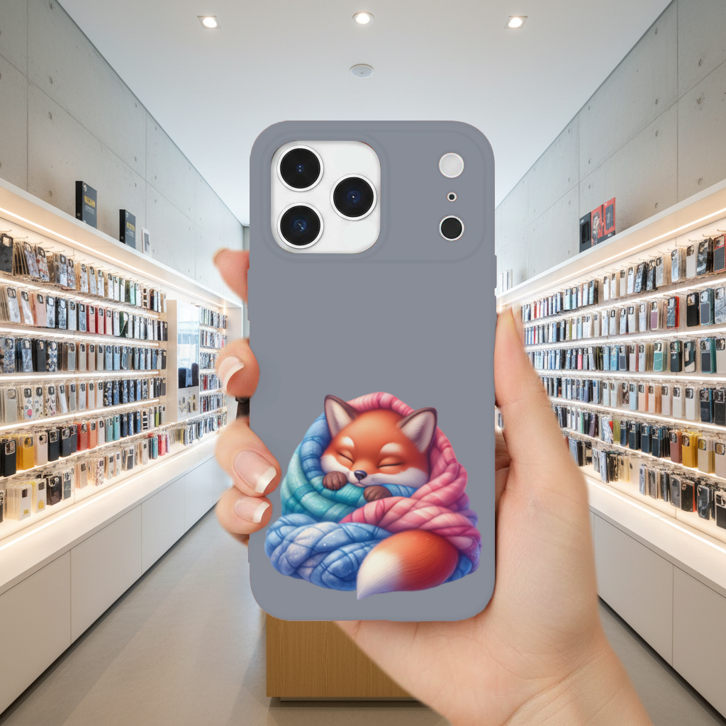 Sleeping Fox Knitted Blanket iPhone 17 Pro Max Case
