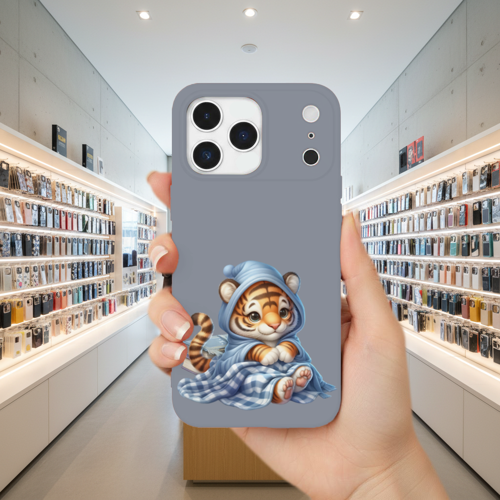 Sleepy Baby Tiger Cub on Books iPhone 17 Pro Max Case