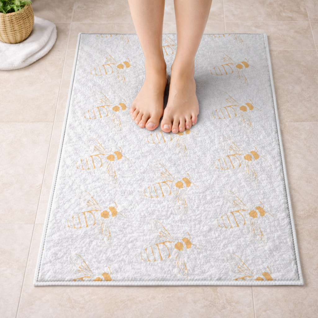 Minimal Orange Bee Illustration 