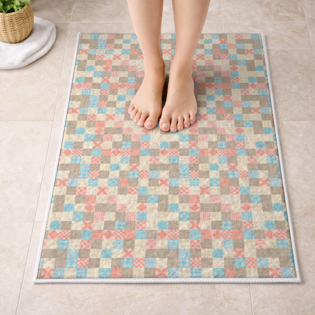 Colorful Modern Geometric Square Pattern 