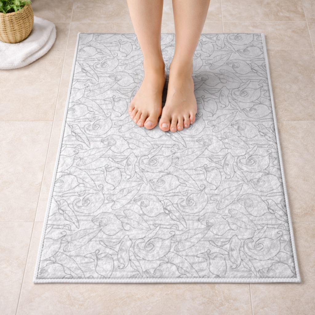 Calla Lily Sketch Bath Mat