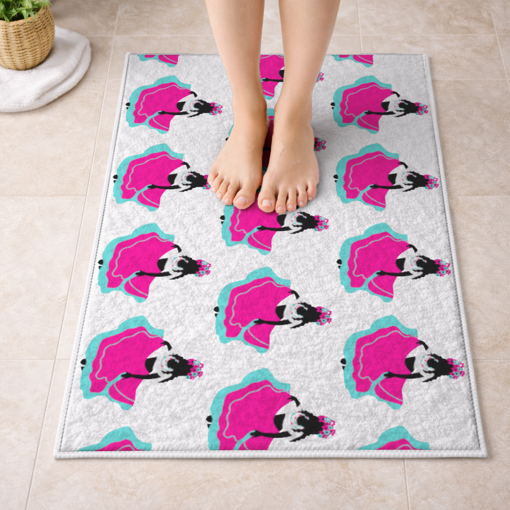 Mexican Folklorico Dancer Silhouette Bath Mat