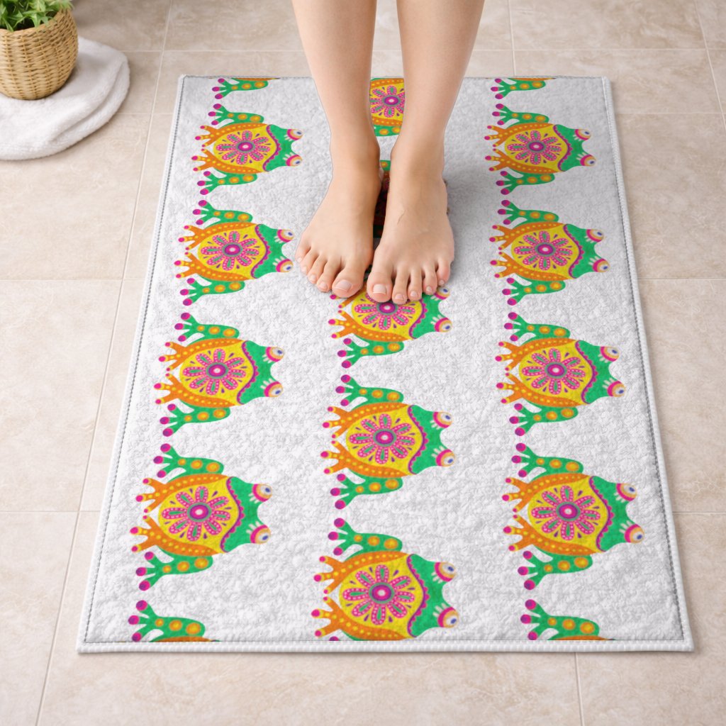 Mexican Alebrije Frog Bath Mat