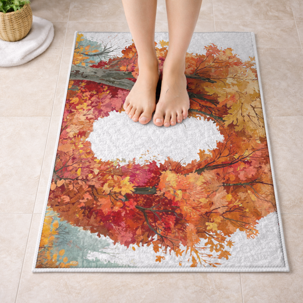 Autumn Leaf Letter O Bath Mat