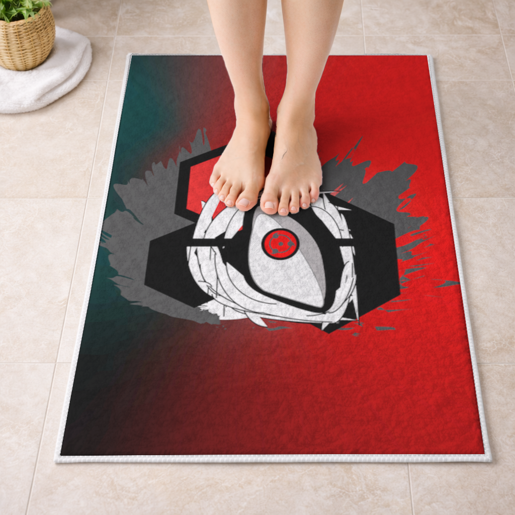 Mistik Kırmızı Göz Hegzagon Banyo Halısı