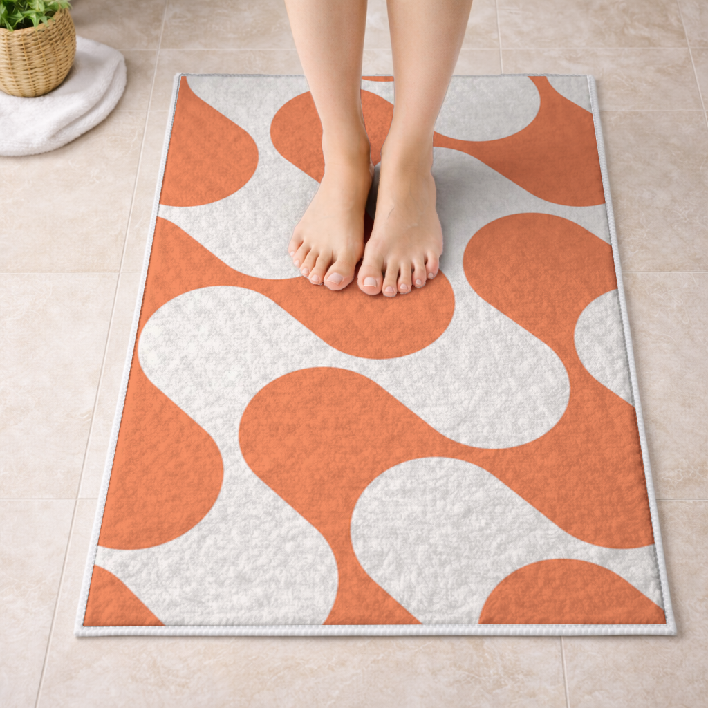 Retro 70s Orange Cream Groovy Curves 