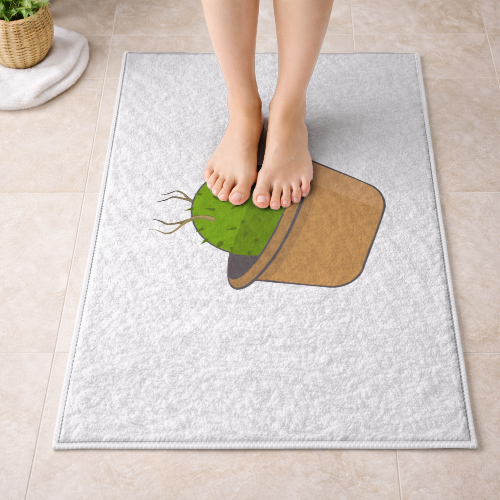 fakemon cactuse character-plant monster cactuse Bath Mat