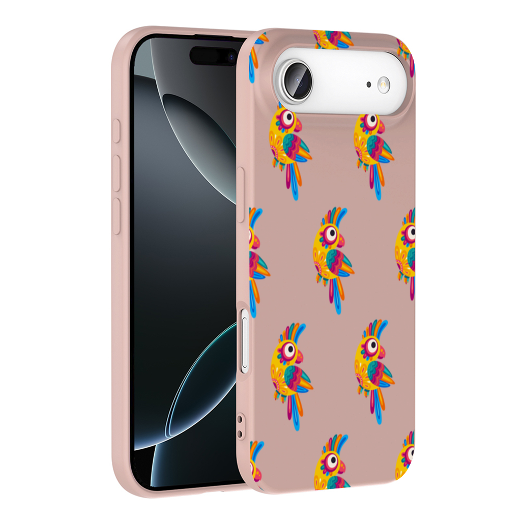 Vibrant Tropical Parrot Folk İphone 17 Air Case