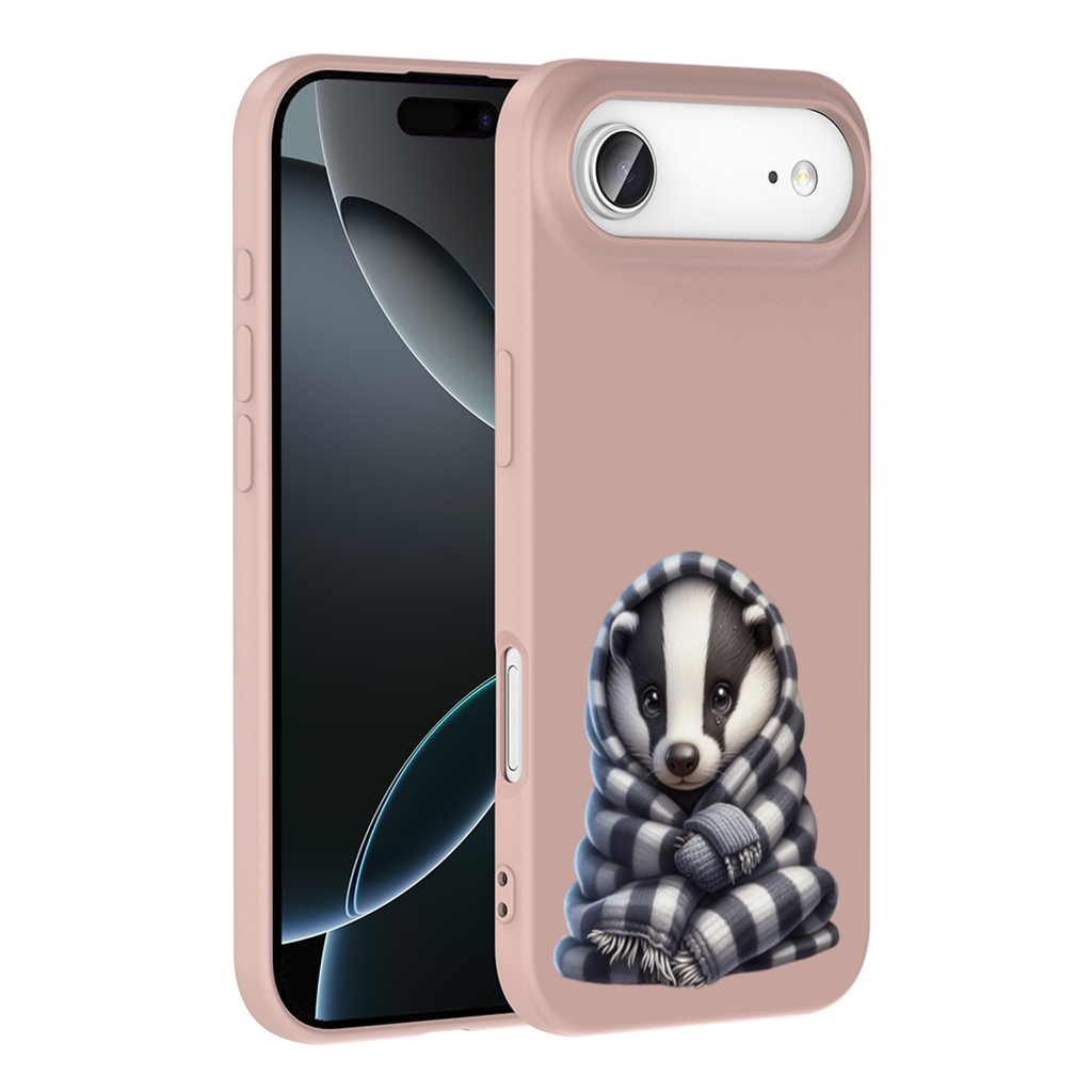 Cozy Baby Badger Wrapped in Blanket İphone 17 Air Case