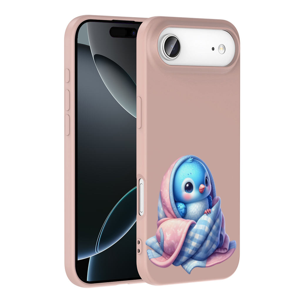 Kawaii Blue Bird in Blanket İphone 17 Air Case