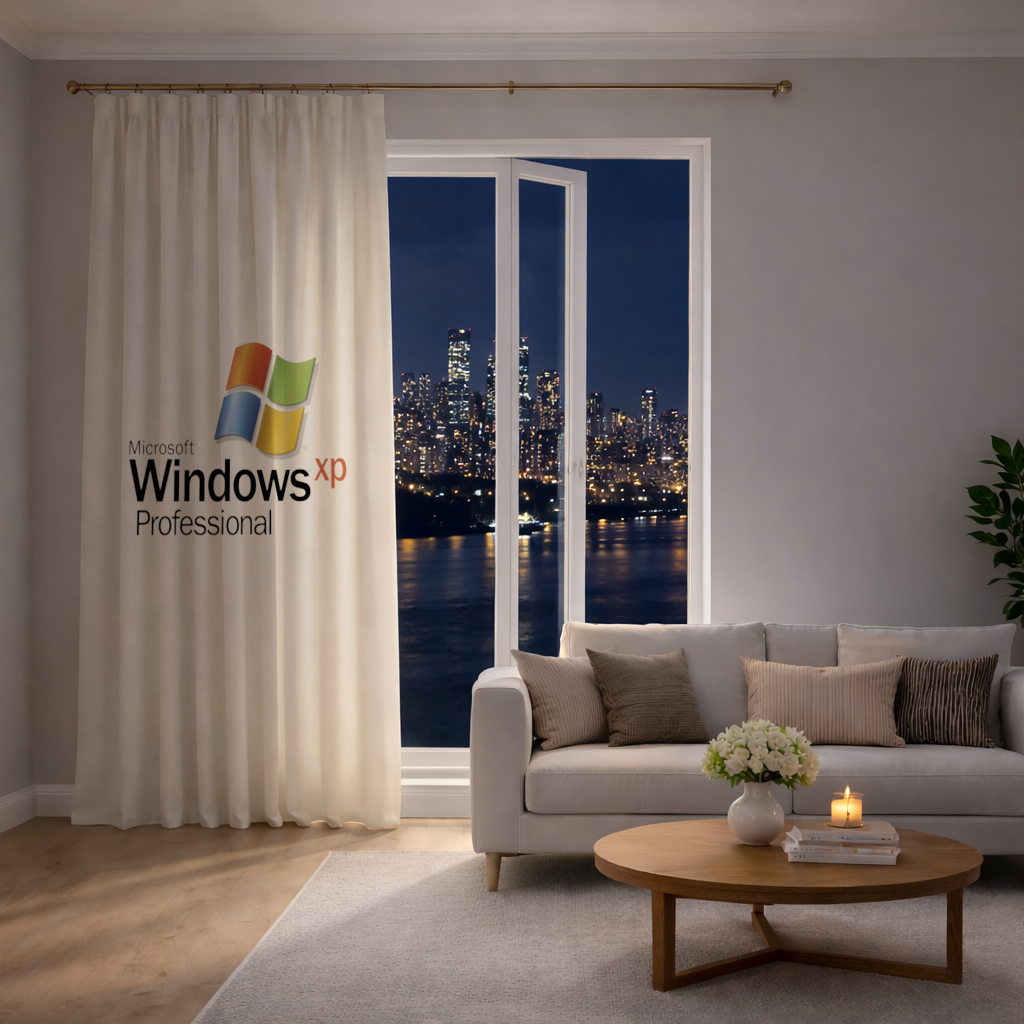 Digital Nostalgia Windows XP Iconic Logo Drapes