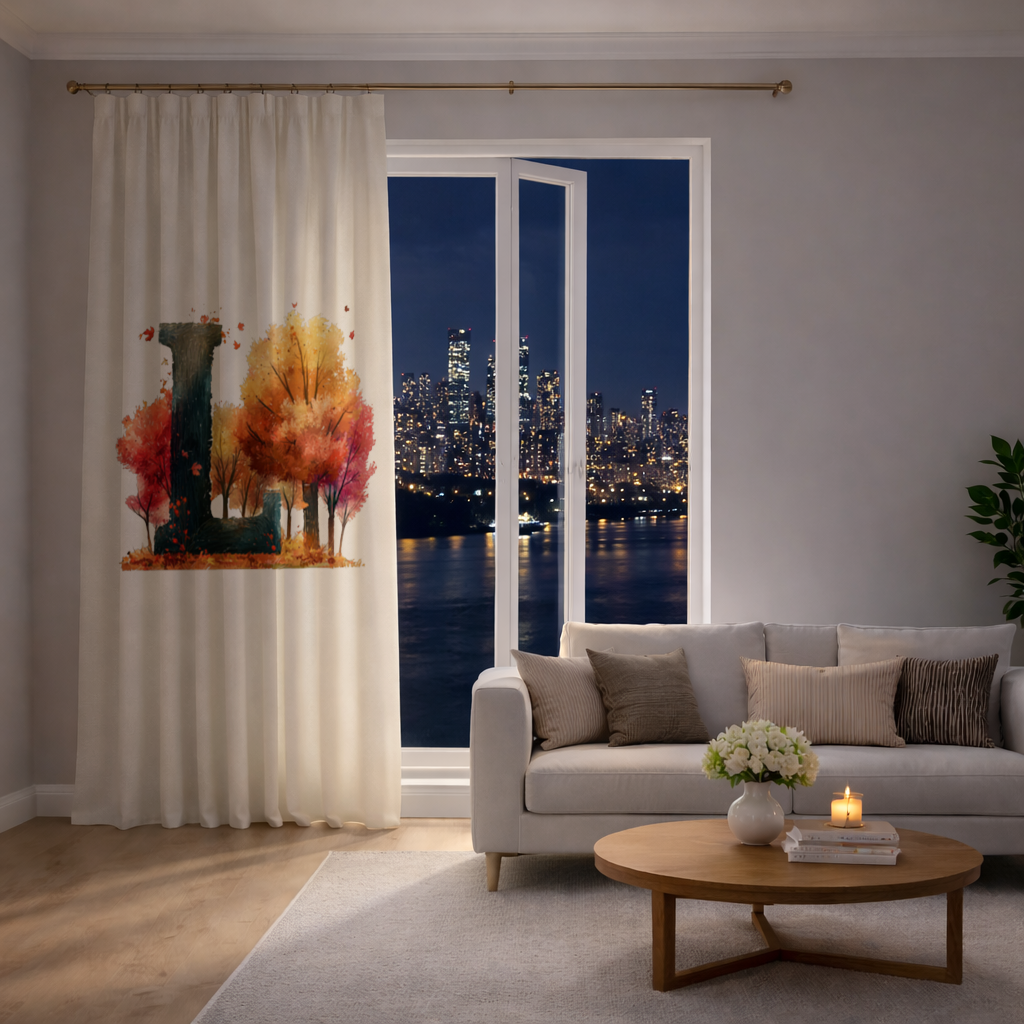 Autumn Forest Letter L Drapes