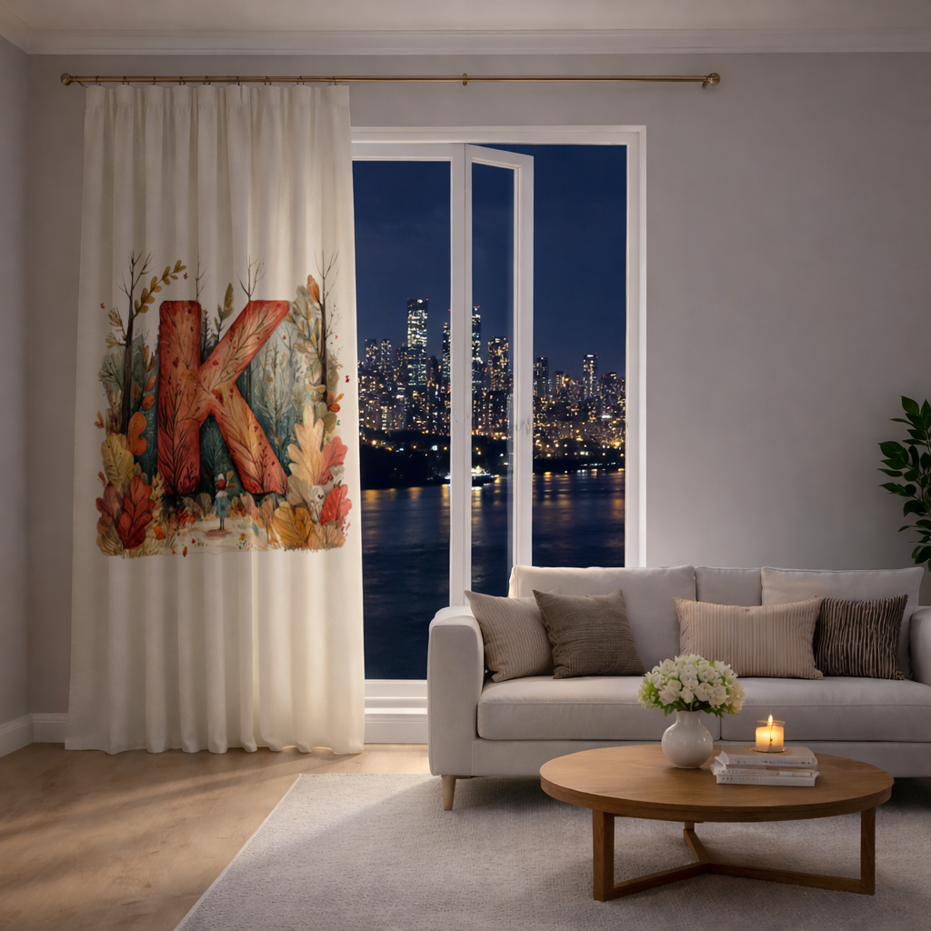 Sonbahar Ormanı K Harfi Fon Perde