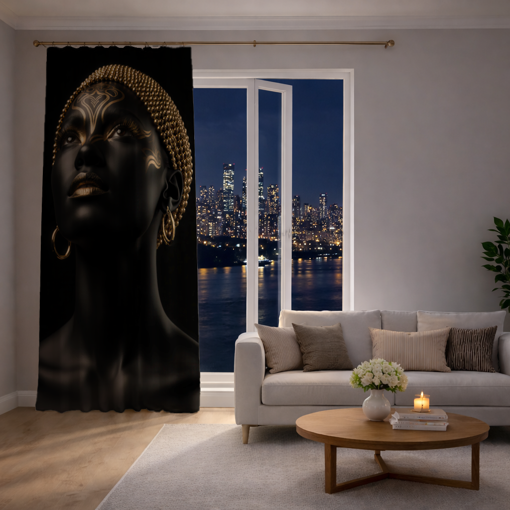 Gold Afrofuturistic Black Woman 