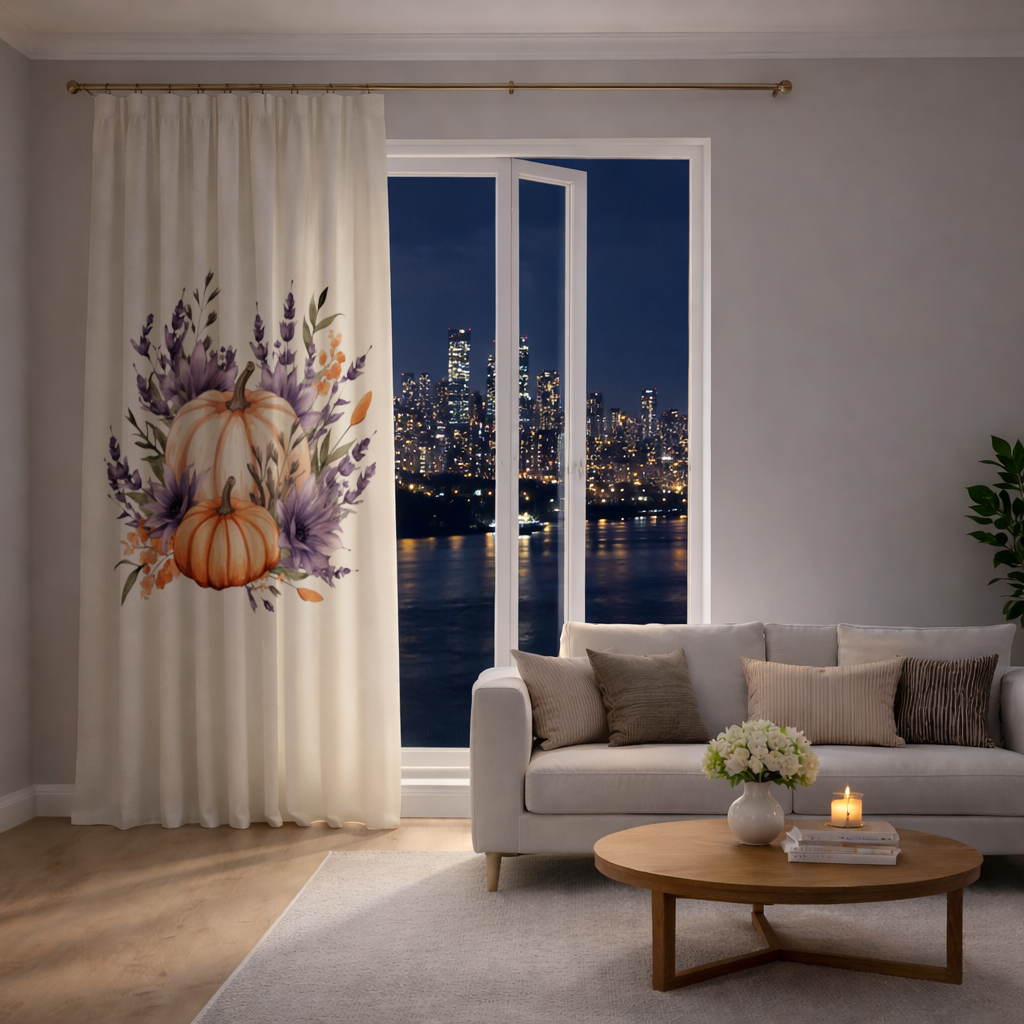 Lavanta ve Balkabağı Sonbahar Buketi Fon Perde