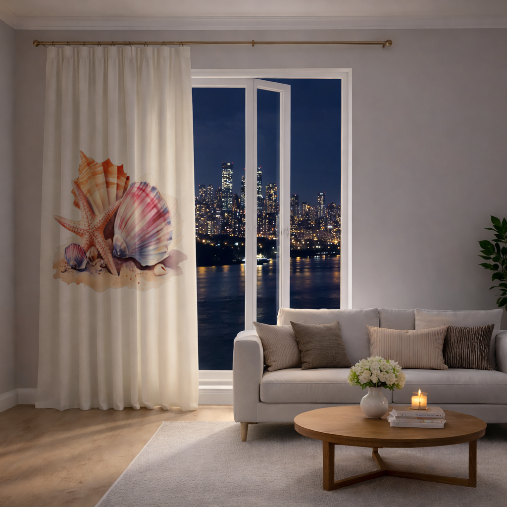 Watercolor Coastal Seashells 