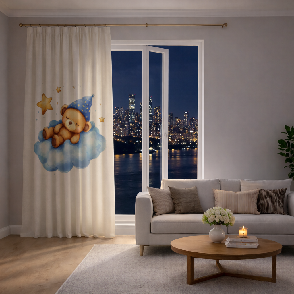 Sleeping Teddy Bear on a Cloud 