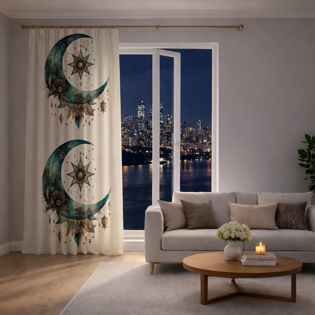 Boho Celestial Sun and Moon Drapes
