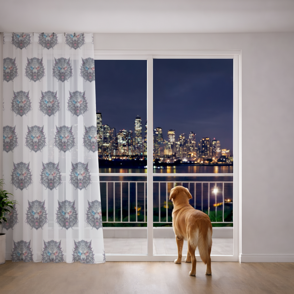 Fierce Wolf Head Illustration Heterochromia Eyes, Savage Wolf 