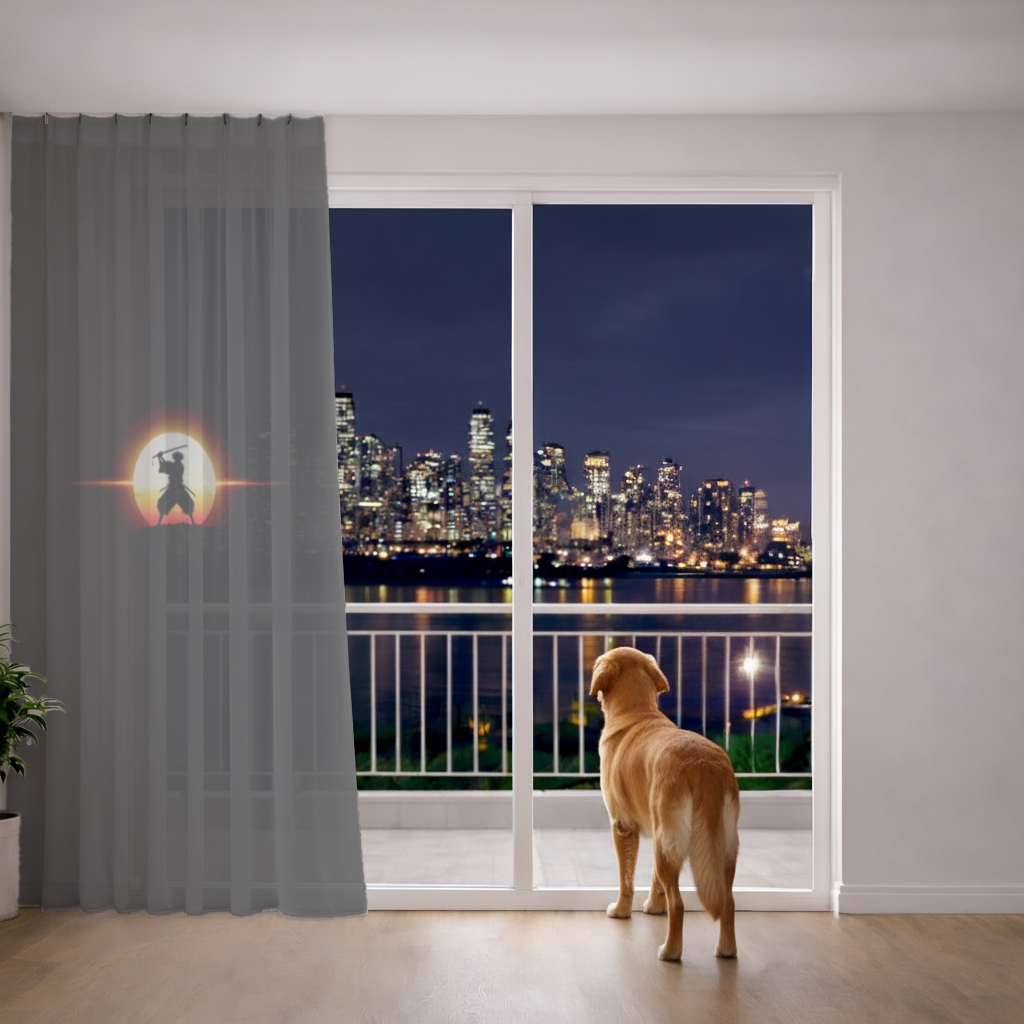 Samurai Silhouette Under the Rising Sun Honor and Strength 