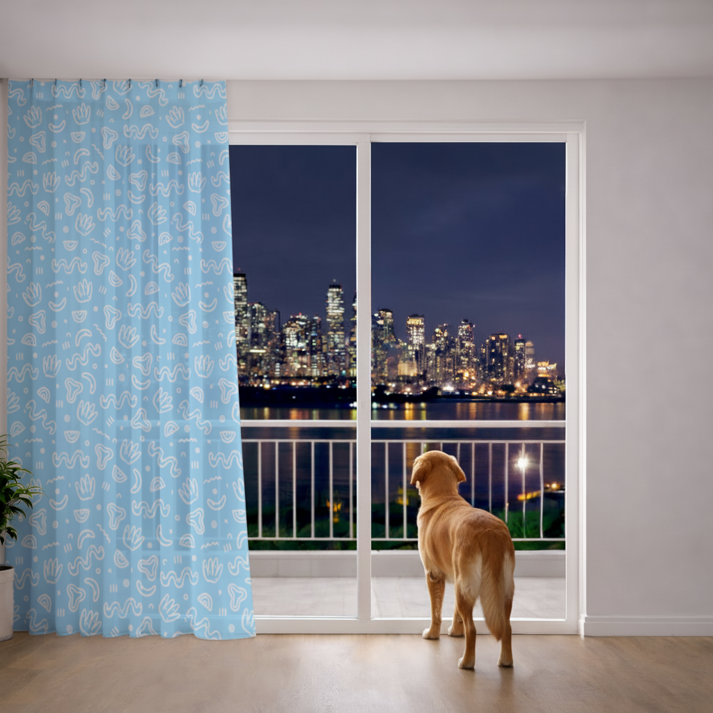 Blue Abstract Doodle 