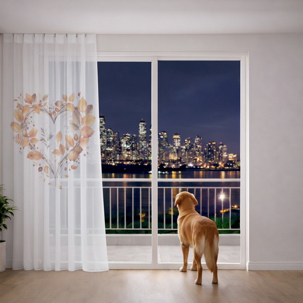 Orange Autumn Leaves Heart 