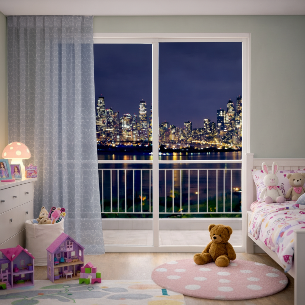 Navy and White Semi Circle Geometric Pattern 