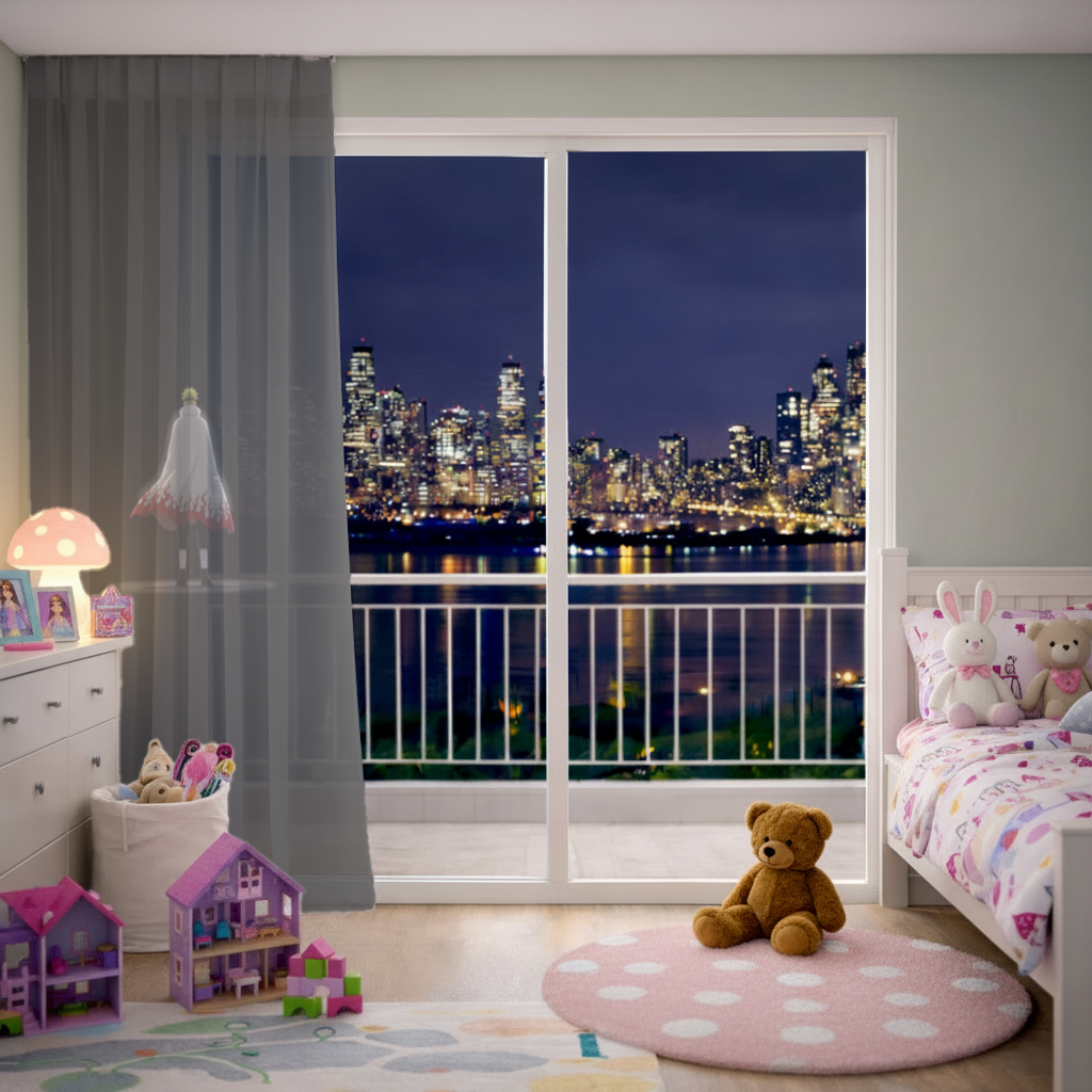 Power from Darkness Naruto Uzumaki Hokage Silhouette Sheer Curtain