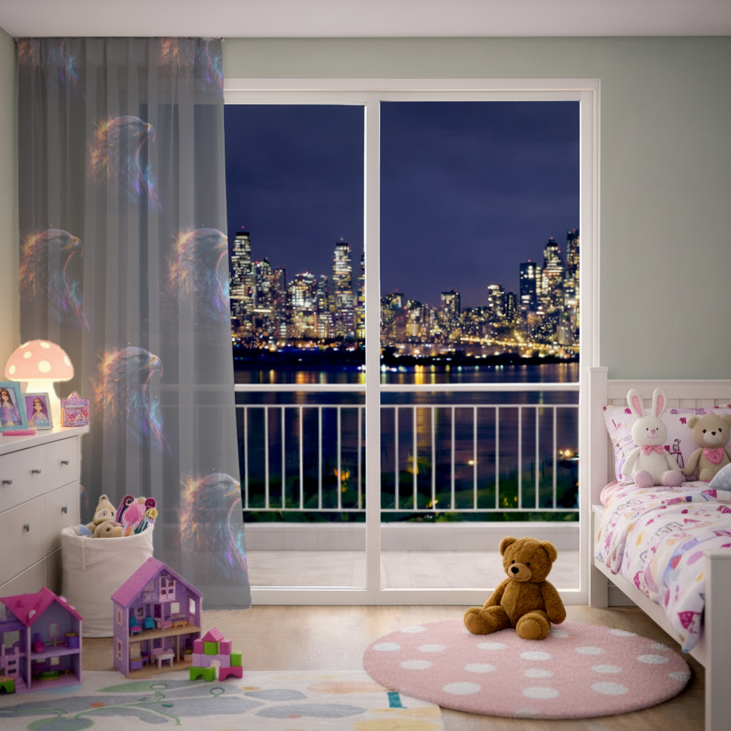 Eagle image  A symbol of strength and freedom. Sheer Curtain