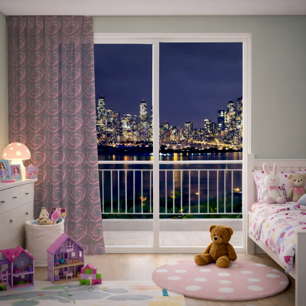 Uchiha Brothers Eternal Black Flames of Amaterasu Sheer Curtain