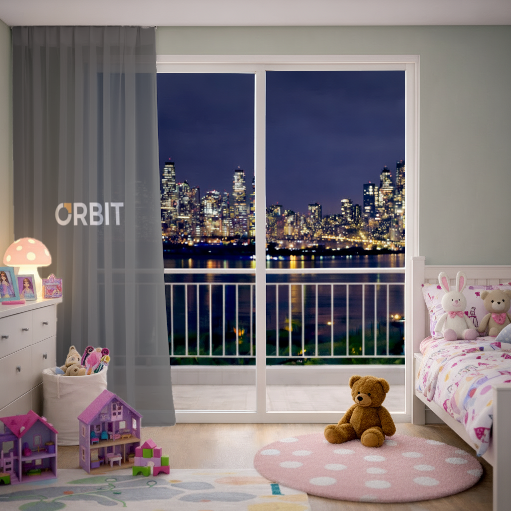Orbit Logo Sheer Curtain