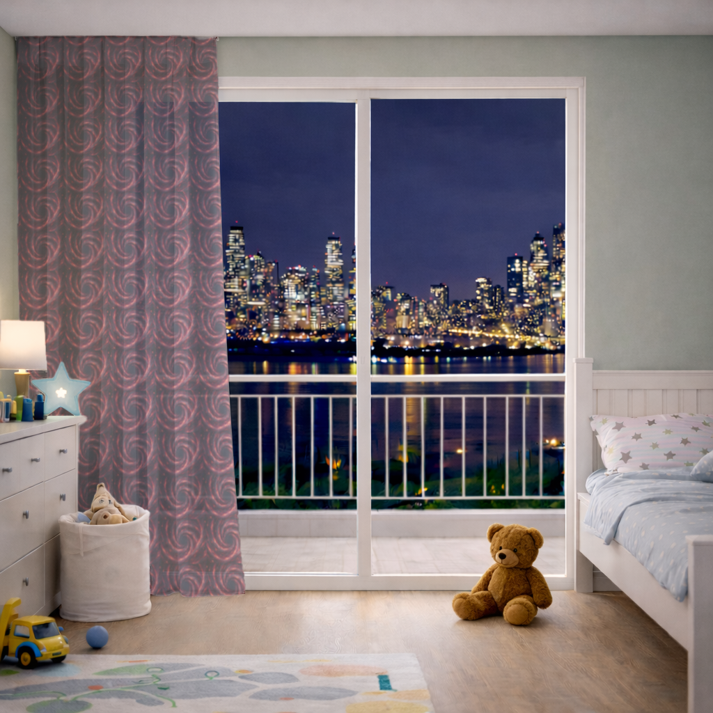 Uchiha Brothers Eternal Black Flames of Amaterasu Sheer Curtain