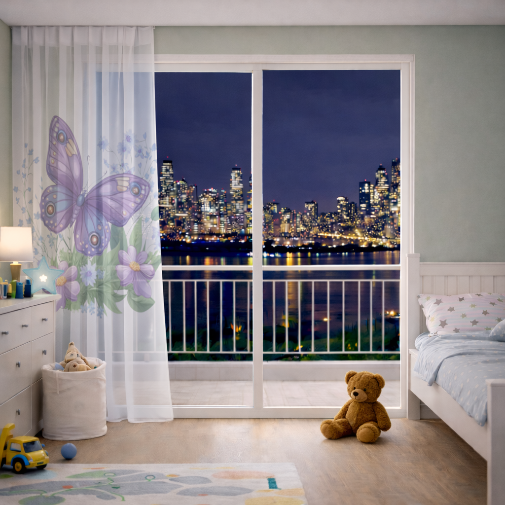 Cottagecore Purple Butterfly Floral 