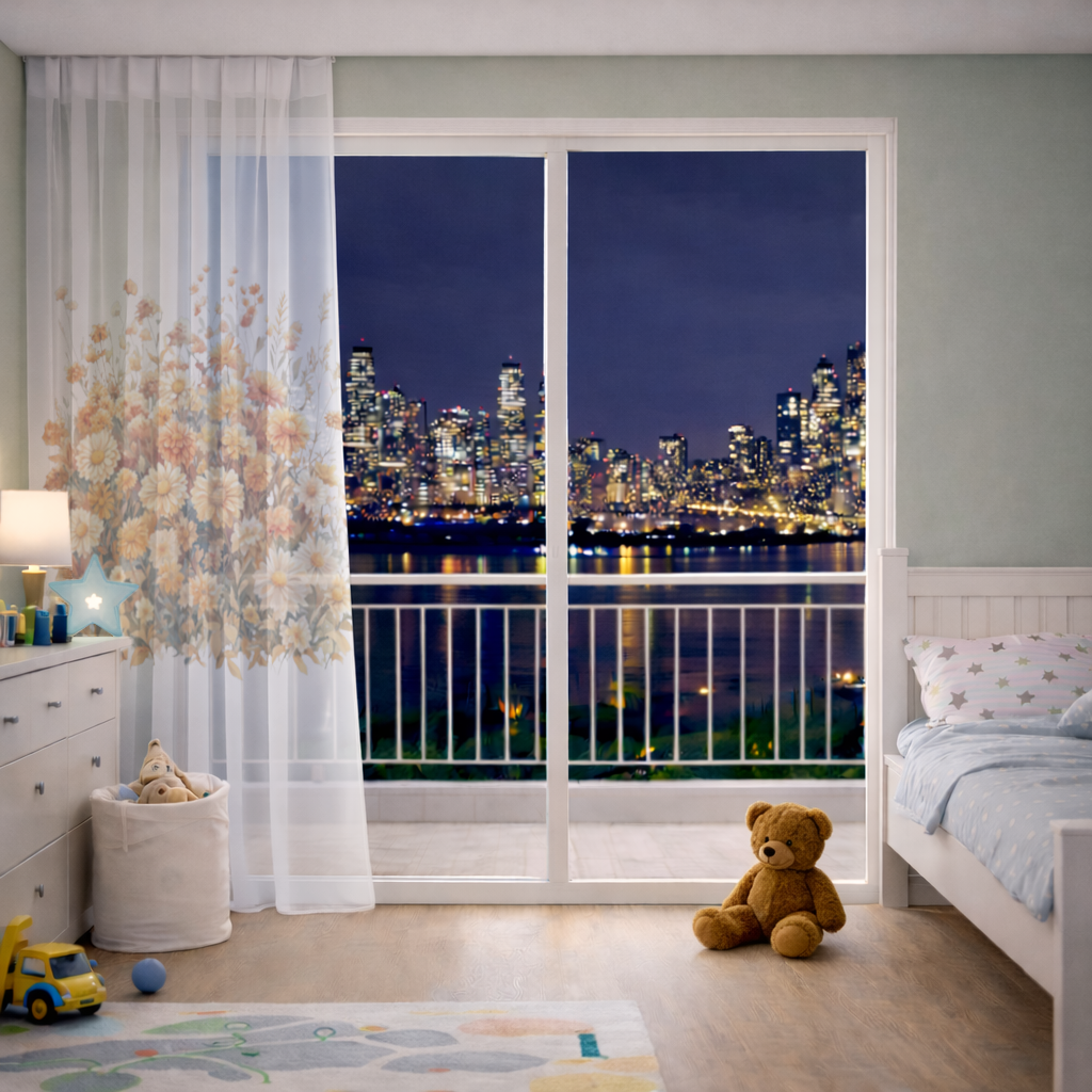 Watercolor Orange Wildflowers 