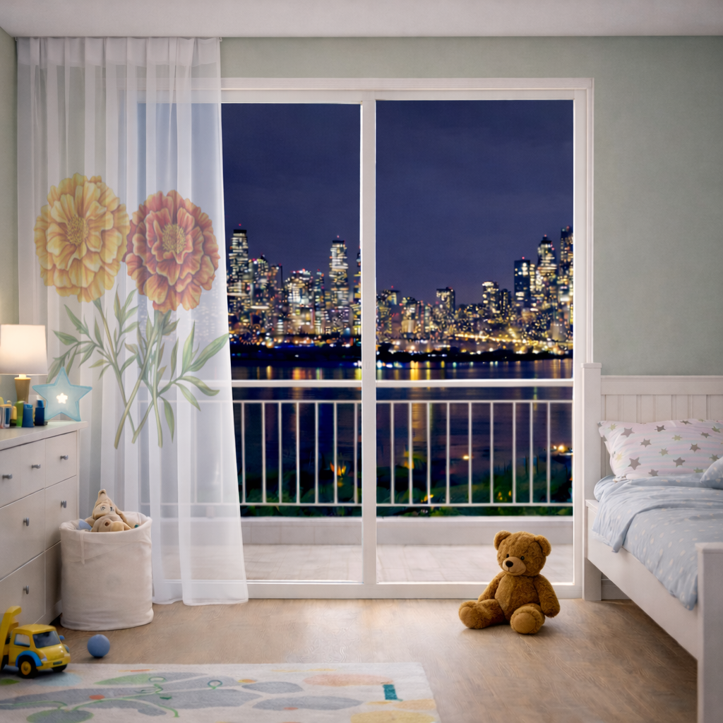 Botanical Yellow Orange Marigold 