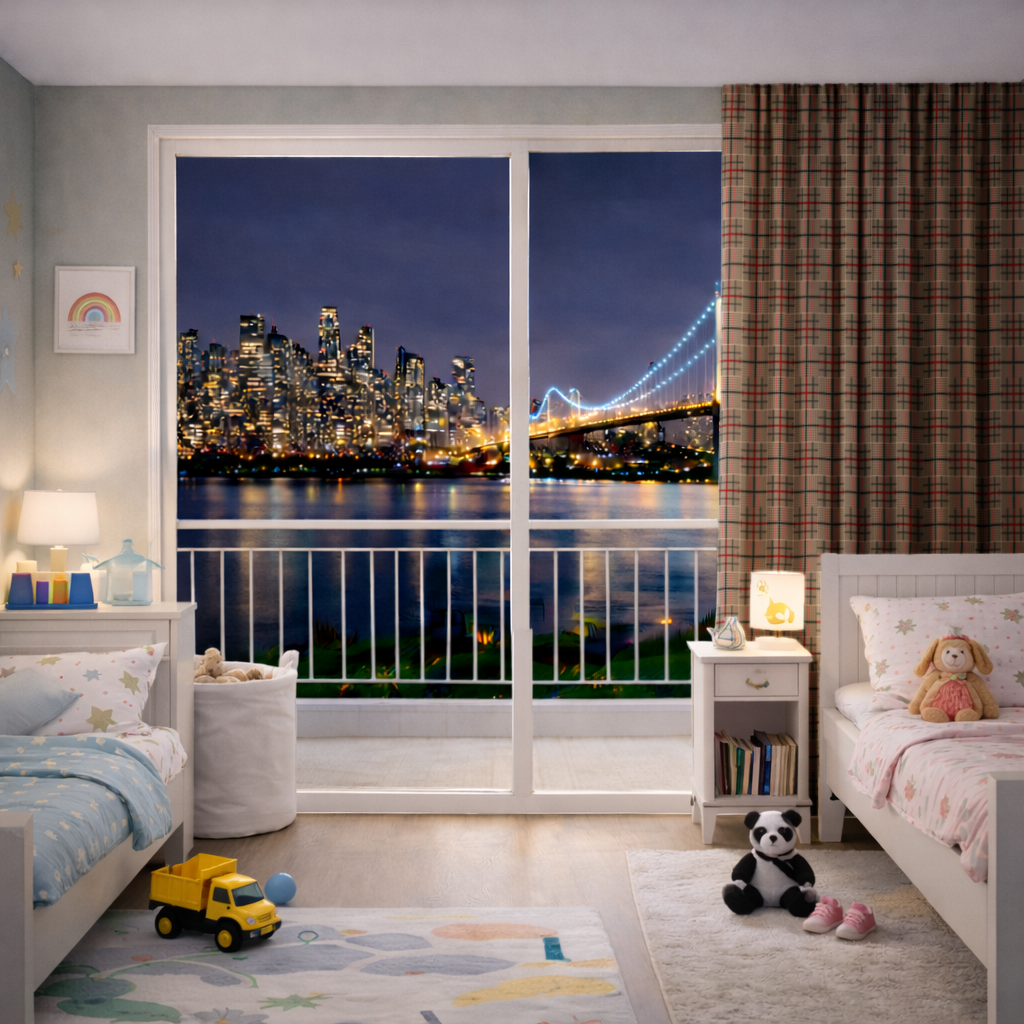 Red Black Geometric Tribal Pattern Drapes