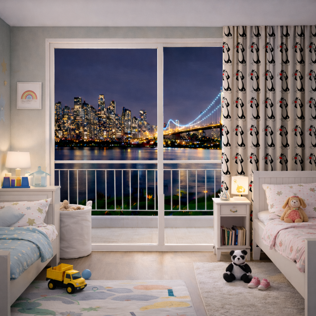 Funny Cartoon Cat Illustration 