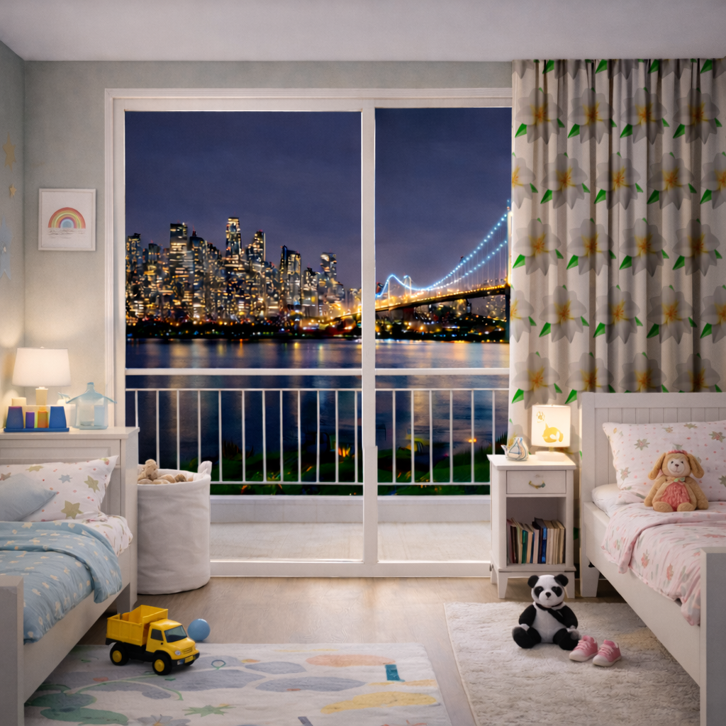 3D Beyaz Zambak Çiçeği İllüstrasyonu Fon Perde