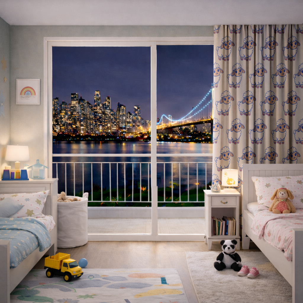 Cute Kawaii Lamb Drapes