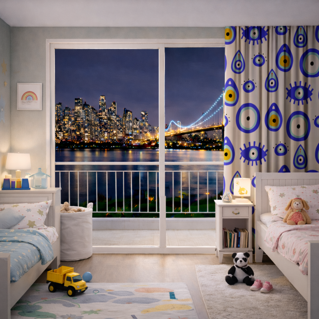 Evil Eye Pattern Drapes