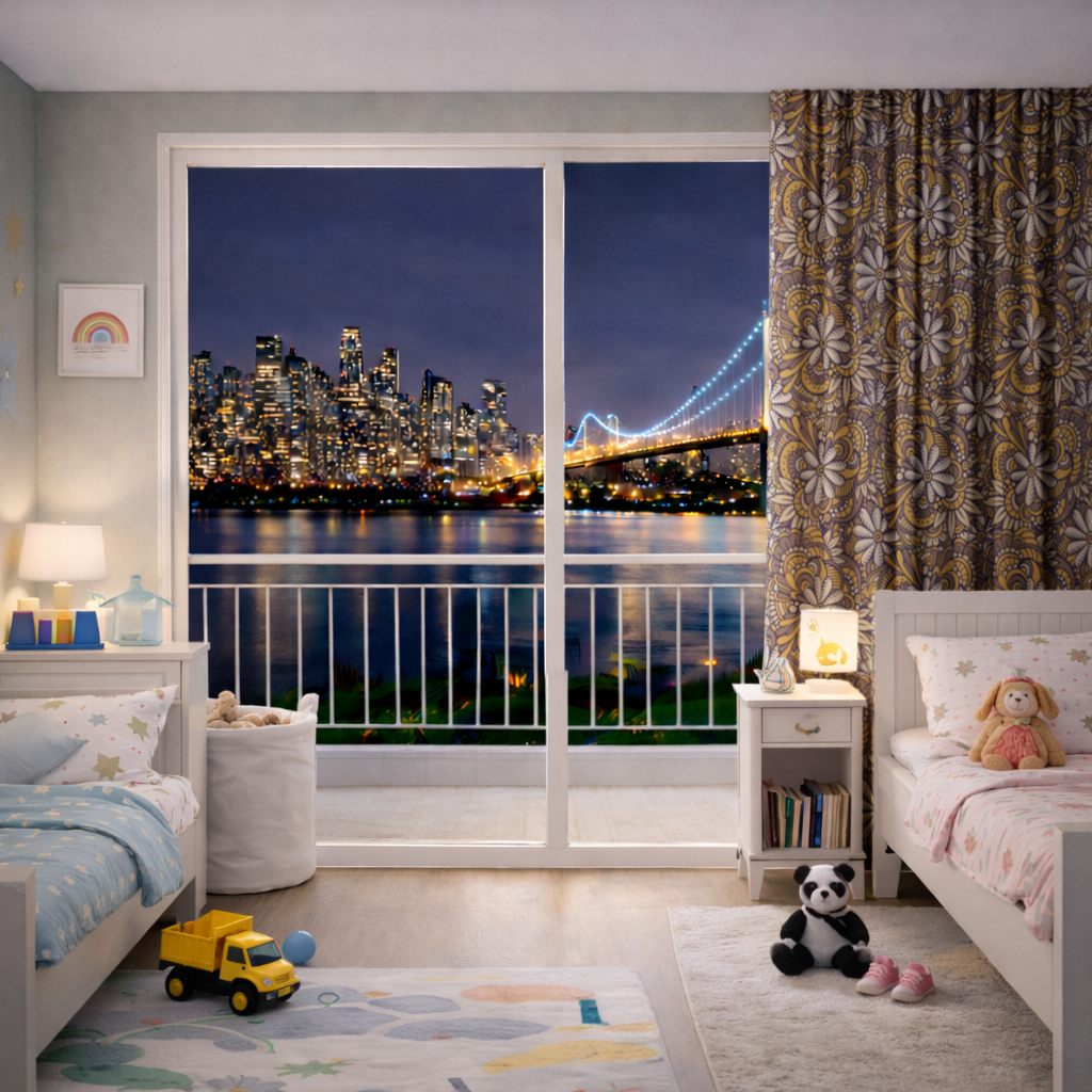 Retro Floral Doodle and Mandala Pattern Drapes