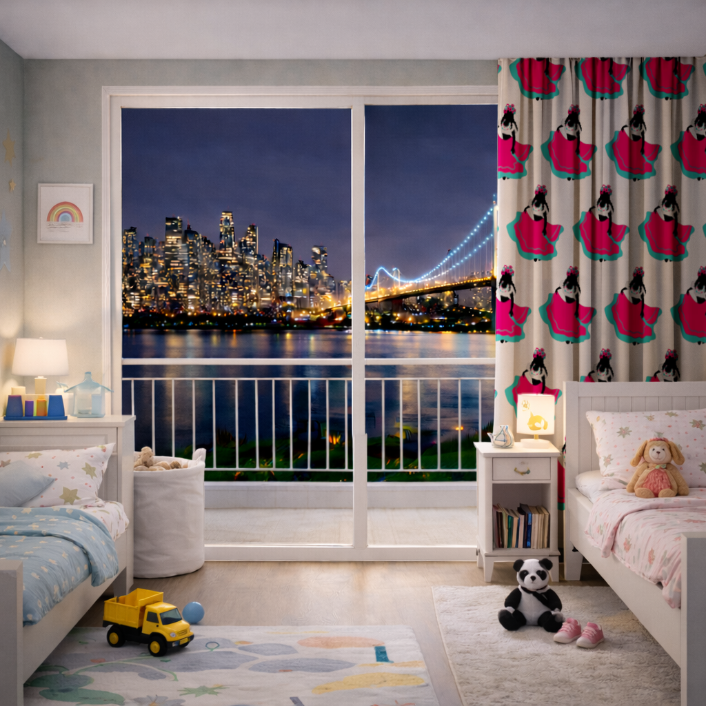 Mexican Folklorico Dancer Silhouette Drapes