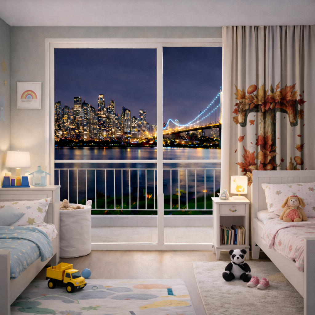 Autumn Leaf Wooden Letter T Drapes